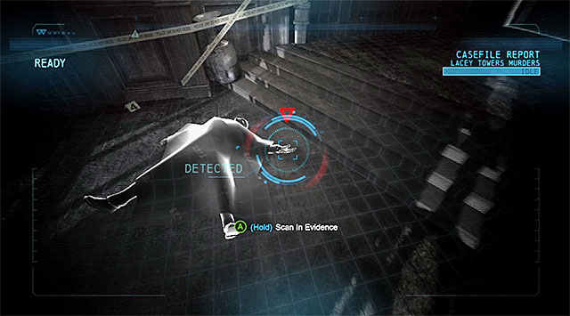 The corpse at the stairs - Case 1224-2: Lacey Tower Murders | Casefile Reports - Casefile Reports - Batman: Arkham Origins Game Guide