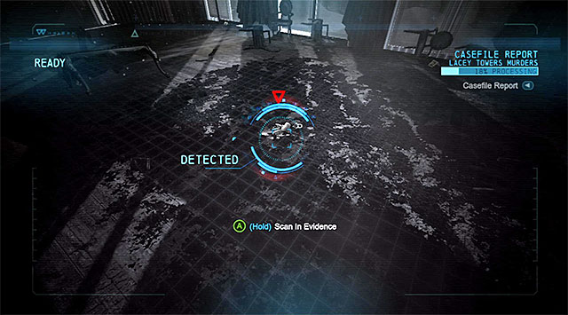 Traces on the floor - Case 1224-2: Lacey Tower Murders | Casefile Reports - Casefile Reports - Batman: Arkham Origins Game Guide