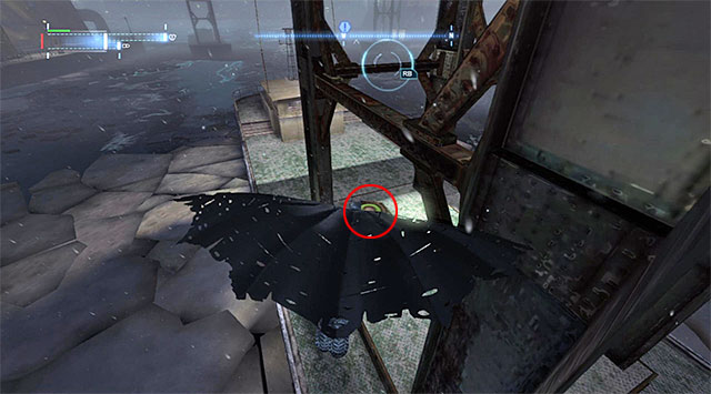 Start gliding, perform a turn in mid-air and land onto the second pressure plate (the screenshot) - The best hidden datapacks - Extortion File 11 (Gotham Pioneers Bridge) | Enigma Datapacks - Enigma Datapacks - Batman: Arkham Origins Game Guide