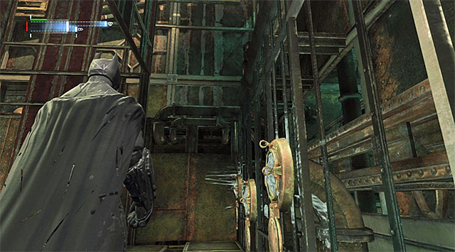 The collectible is in the Freight Elevator Shaft - The best hidden datapacks - Extortion File 11 (Gotham Pioneers Bridge) | Enigma Datapacks - Enigma Datapacks - Batman: Arkham Origins Game Guide