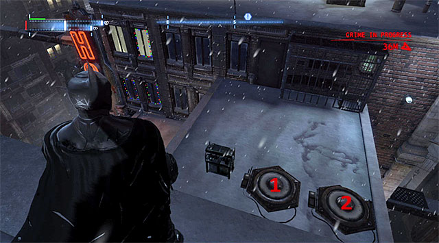 Locate all of the objects shown in the above screenshot, i - The best hidden datapacks - Extortion File 20 (Burnley) | Enigma Datapacks - Enigma Datapacks - Batman: Arkham Origins Game Guide