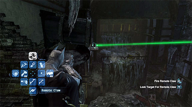 You need to gain access to the area with the big water reservoir and extend the rope, using the grapple, in the spot shown in the screenshot - The best hidden datapacks - Extortion File 20 (Burnley) | Enigma Datapacks - Enigma Datapacks - Batman: Arkham Origins Game Guide