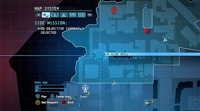 To start this task, you need to reach the Western part of the Park Row district (the above screenshot) - Dark Knight System | Challenges - Challenges - Batman: Arkham Origins Game Guide