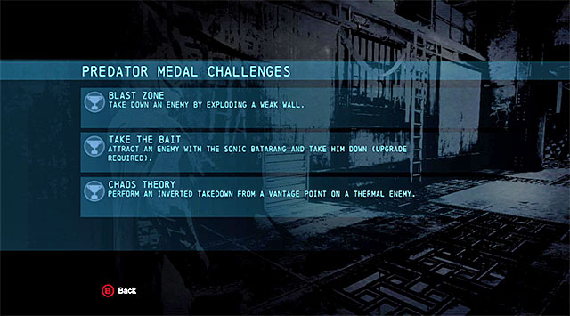 It is necessary that you learn the requirements of each challenge right after it loads - Training console challenges | Challenges - Challenges - Batman: Arkham Origins Game Guide