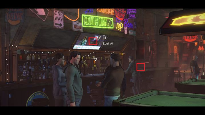 Approach the bar using WASD buttons - Chapter 4 - Two of a Kind | Walkthrough - Episode 2: Children of Arkham - Batman: The Telltale Games Series Game Guide