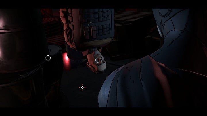 At this point, you can choose the way to make the mercenary talk - Chapter 4 - Worlds Greatest Detective | Walkthrough - Episode 1: Realm of Shadows - Batman: The Telltale Games Series Game Guide