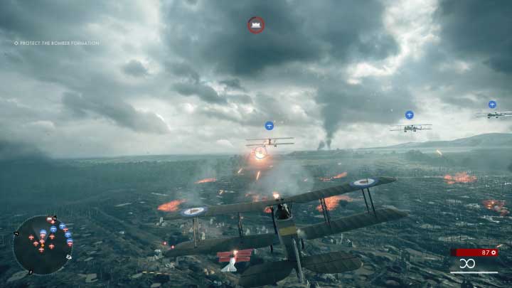 In the last phase of the mission you must defend allied bombers - Friends in High Places | Walkthrough - Walkthrough - Battlefield 1 Game Guide