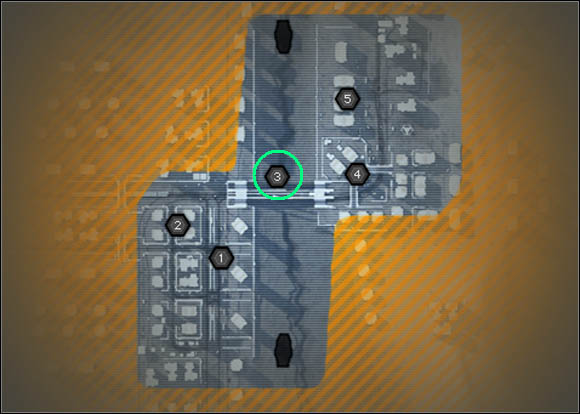Struggles in the Titan mode differs in only one thing - some of the fights take place on the ice, because of a missile silo (marked with a green circle) standing on the ice and Titans hovering right above the Rhine - Bridge at Remagen - Map analysis - Battlefield 2142: Northern Strike - Game Guide and Walkthrough