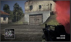 To defeat him, You must take an RPG from the barn (You'll find it near the car) and shoot at him two projectiles - Welcome to Bad Company II - Campaign - Battlefield: Bad Company - Game Guide and Walkthrough
