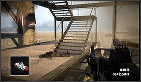You'll find a rocket launcher there, You can use it to destroy the helicopter - Ghost Town II - Campaign - Battlefield: Bad Company - Game Guide and Walkthrough