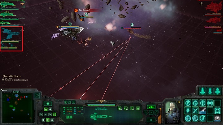 The above screenshot presents deployment of the allied units - Chapter IV - 12th Black Crusade - Campaign - Battlefleet Gothic: Armada - Game Guide and Walkthrough