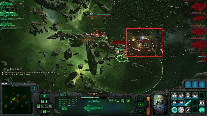 First of all, you have to destroy shield resources - Chapter IV - 12th Black Crusade - Campaign - Battlefleet Gothic: Armada - Game Guide and Walkthrough