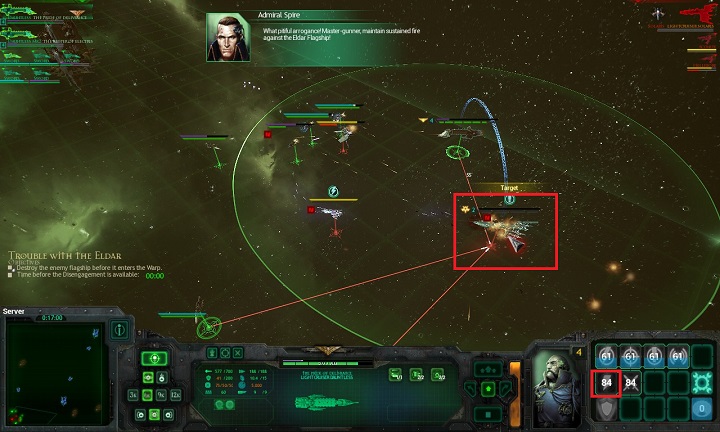 Damaging the engines will substantially limit the speed at which the ship moves - Chapter I - The Hand of Darkness - Campaign - Battlefleet Gothic: Armada - Game Guide and Walkthrough