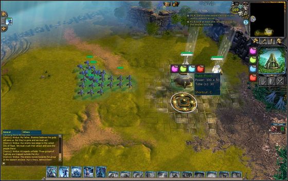 After destroying the whole camp, let your wounded units stand near the Power Wells for a moment, so they can regain health - Example scenarios - Siege of Hope - part 1 - Example scenarios - BattleForge - Game Guide and Walkthrough