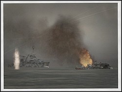 Units at your disposal: two American destroyers, one of them of Clemson-class (player), second of Fletcher-class - Raid on Balikpapan - Singleplayer Campaign - Battlestations: Midway - Game Guide and Walkthrough