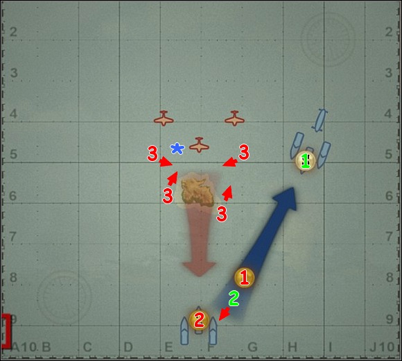 Your first task in this mission is to meet with Royal Navy forces at the given coordinates (1) - Randezvous in the Java Sea - Singleplayer Campaign - Battlestations: Midway - Game Guide and Walkthrough