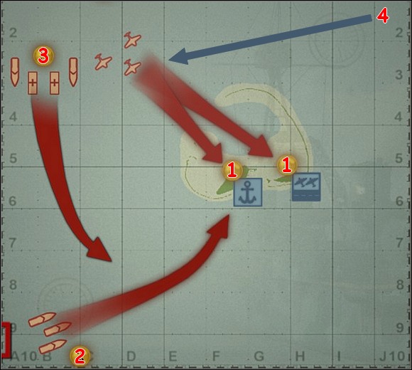 Recon seaplane Catalina will detect many Japanese aircrafts heading towards the Midway from north-west - Turning Point at Midway - Singleplayer Campaign - Battlestations: Midway - Game Guide and Walkthrough