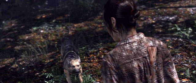 During the fight with the dogs, you need to follow quickly the instructions appearing on the screen - Hunted | Beyond - Walkthrough - Beyond Two Souls Guide