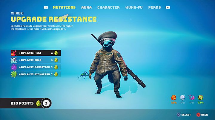 Alternatively, you can spend your Bio Points on increasing your Resistances - Biomutant: Bio Points, Psi Points - how to get them? - Character & equipment - Biomutant Guide