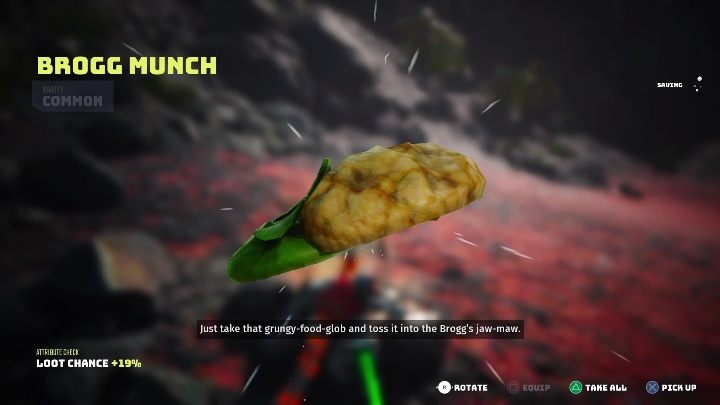 After talking to Brogg's friend, you must search through three piles of trash to find food for the monster - Biomutant: The Brogg Friend - walkthrough - NPC quests - Biomutant Guide