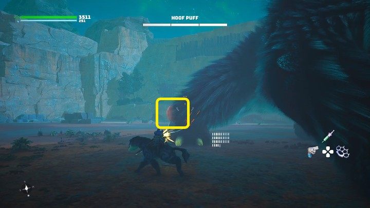 During the fight, attack the boss's vulnerable points to inflict damage and provoke the creature to open its maw - Biomutant: The Northeastern Worldeater - walkthrough - Main quests - Biomutant Guide