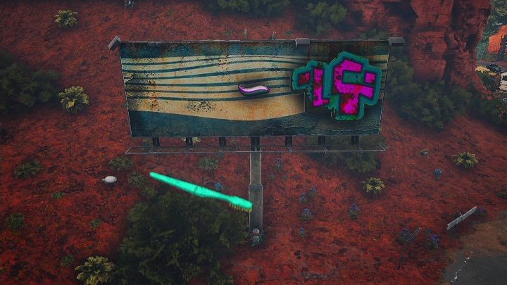 After talking to the man, you must go to the billboard where the large toothbrush hangs - Biomutant: Greasy Queasy - walkthrough - NPC quests - Biomutant Guide