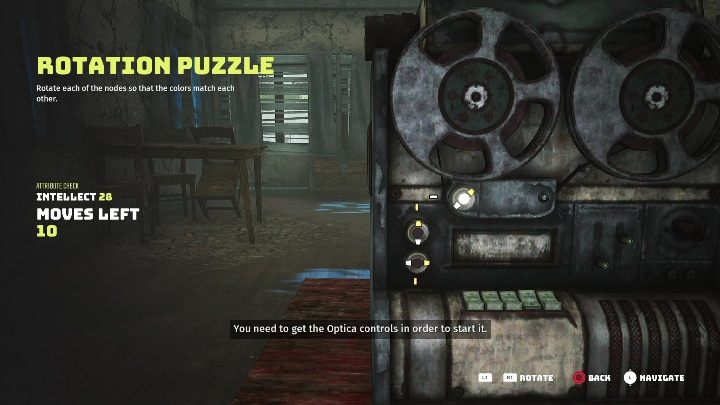 There is a projector in a small room with boarded-up windows - Biomutant: The Raylighter Rendezvous - walkthrough - NPC quests - Biomutant Guide