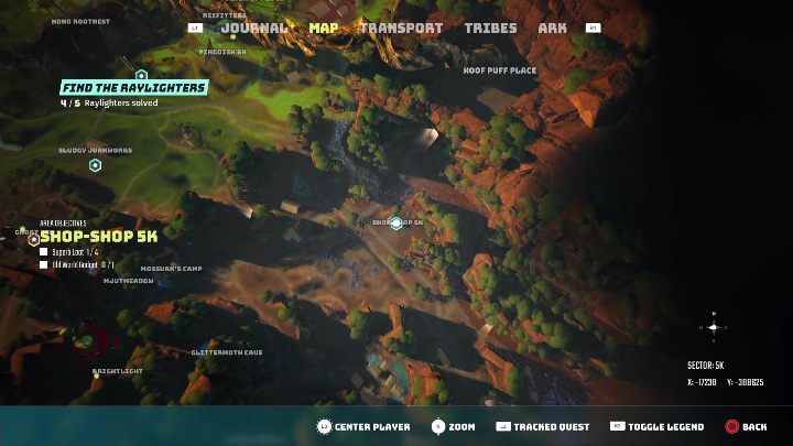 Location: Shop-Shop 5K - Biomutant: The Raylighter Rendezvous - walkthrough - NPC quests - Biomutant Guide