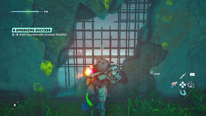 The cracked wall is quite easy to spot - Biomutant: A Smashing Success - walkthrough - Related to the main missions - Biomutant Guide