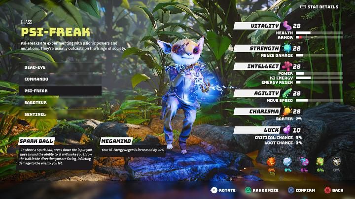 Psi-Freak is one of the character classes available in Biomutant - Biomutant: Best character class - which one? - Character & equipment - Biomutant Guide