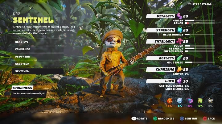 Sentinel is the last character class available in Biomutant and has the highest survivability, so it is primarily for those people who want to play as a typical tank - Biomutant: Best character class - which one? - Character & equipment - Biomutant Guide