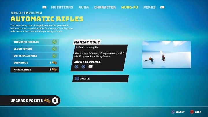 When you level up, you will also receive one upgrade point that you can spend on unlocking additional Wung-Fu skills - Biomutant: Character development - Basics - Biomutant Guide