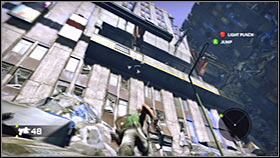 Head on to the corridor with the stairs - Act 1 - Chapter 1 - Ascension City Downtown IV - Act 1 - Chapter 1 - Bionic Commando - Game Guide and Walkthrough