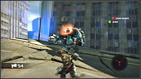 Before you begin firing at the second mech you should take some time trying to acquire the last sixth bonus item - Act 1 - Chapter 2 - Ascension City Downtown V - Act 1 - Chapter 2 - Bionic Commando - Game Guide and Walkthrough