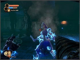 06 - Use Electro Bolt on the panel on the left side of the door - BioShock 2: Adonis Luxury Resort - walkthrough - Walkthrough - Bioshock 2 Game Guide & Walkthrough