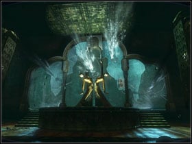 13 - A short cutscene involving a Little Sister, after which you will get attacked by the bigger one - BioShock 2: Adonis Luxury Resort - walkthrough - Walkthrough - Bioshock 2 Game Guide & Walkthrough
