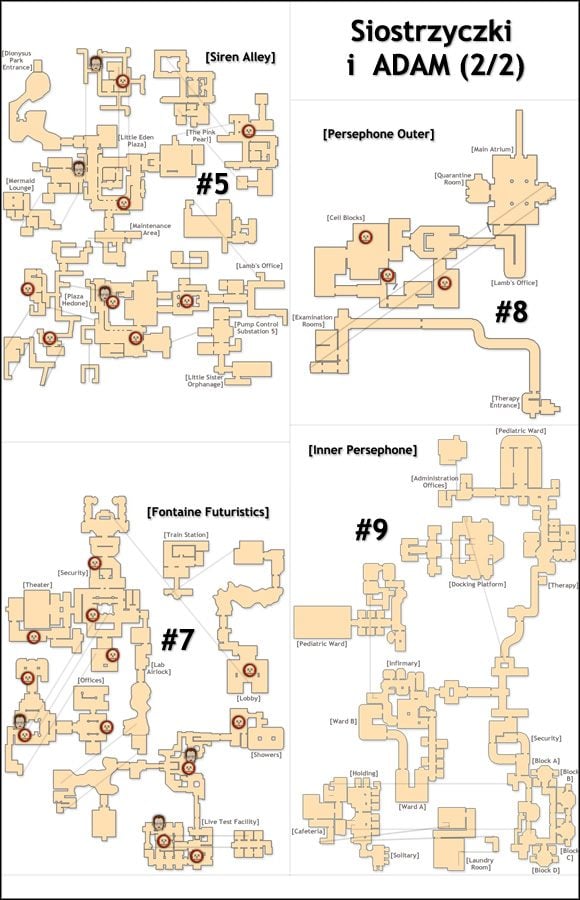 2 - BioShock 2: Maps - Little Sisters and ADAM - World atlas - Bioshock 2 Game Guide & Walkthrough