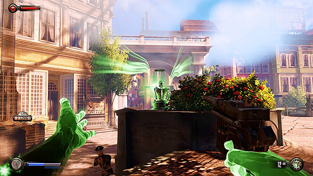 Youll have to deal with a similiar situation at the end of the park - Fight your way to Monument Island | Chapter 3 - Raffle Square - Chapter 3 - Raffle Square - BioShock Infinite Guide