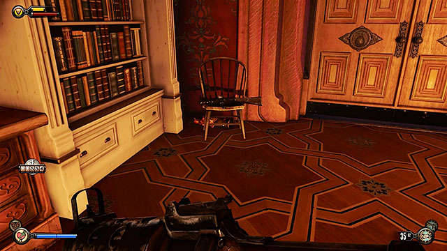 Once youre in the main area of the printing house youll probably notice that police reinforcements are trying to get in - Go to the Monument Island and find the girl (part 1) | Chapter 4 - Comstock Center Rooftops - Chapter 4 - Comstock Center Rooftops - BioShock Infinite Guide