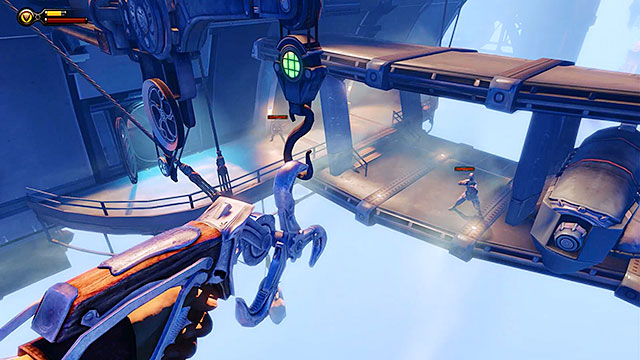 Comstock will constantly make efforts to make it hard for you to return to the sky-line - Board Prophet Comstocks zeppelin | Chapter 5 - Monument Island Gateway - Chapter 5 - Monument Island Gateway - BioShock Infinite Guide