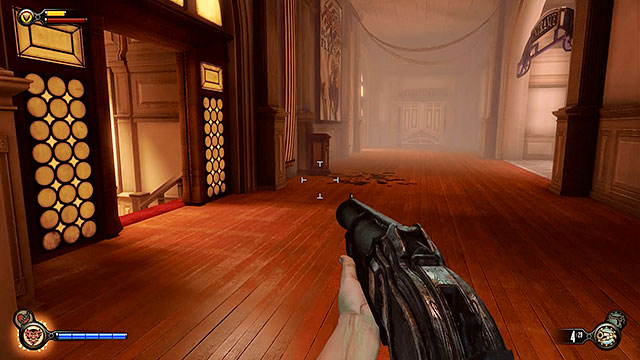 Youll soon reach a junction and you shouldnt move towards the gondola just yet - Pursue Elizabeth | Chapter 7 - Battleship Bay - Chapter 7 - Battleship Bay - BioShock Infinite Guide