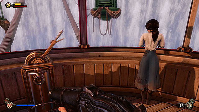 You may finally focus on finding Elizabeth and shell be waiting for you in the gondola - Pursue Elizabeth | Chapter 7 - Battleship Bay - Chapter 7 - Battleship Bay - BioShock Infinite Guide
