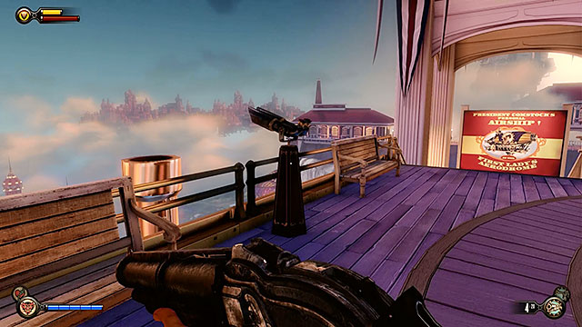 Make sure to check the upper station, because theres a Vantage Point #14: Telescope in front of the entrance - Pursue Elizabeth | Chapter 7 - Battleship Bay - Chapter 7 - Battleship Bay - BioShock Infinite Guide