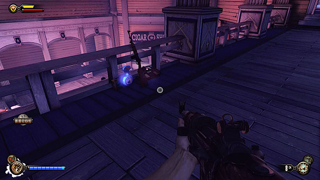 Check the area near the balustrade on the same floor, finding a rifle, salts and Voxophone #26: A True Soldier - Lance cpl - Find Shock Jockey at the Hall of Heroes | Chapter 8 - Soldiers Field - Chapter 8 - Soldiers Field - BioShock Infinite Guide