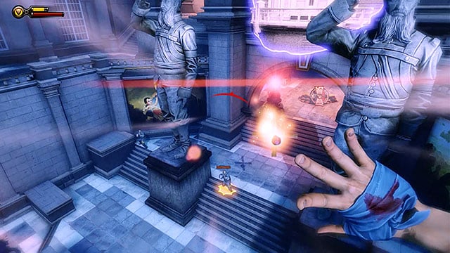 The courtyard is guarded by a squad of Slates men and a rocket turret - Find Slate past the First Ladys memorial | Chapter 10 - Inside the Hall of Heroes - Chapter 10 - Inside the Hall of Heroes - BioShock Infinite Guide