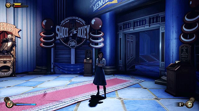 After leaving the courtyard youll get to the gift shops vestibule - Find Slate past the First Ladys memorial | Chapter 10 - Inside the Hall of Heroes - Chapter 10 - Inside the Hall of Heroes - BioShock Infinite Guide