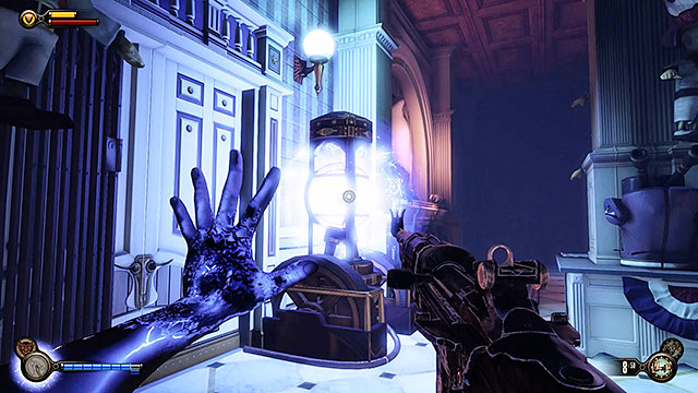 The store with toy soldiers has an inactive electrical node - Return to Soldiers Field and power up the gondola | Chapter 12 - Return to Hall of Heroes - Chapter 12 - Return to Hall of Heroes - BioShock Infinite Guide