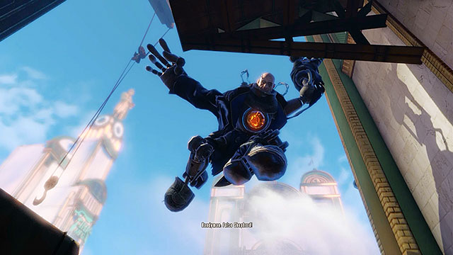 Youll end up in a dock and for the first time youll encounter a Handyman here - one of the strongest opponents in the game - Rescue Elizabeth | Chapter 15 - Fort Franklin Pier - Chapter 15 - Fort Franklin Pier - BioShock Infinite Guide