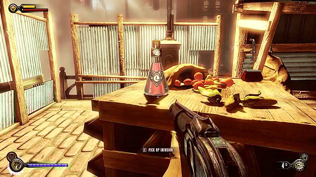 Youre going to be attacked by two of the locals a little further ahead and theyll be waiting for you in a side alley located to the left - Find Shantytowns police impound | Chapter 21 - Shantytown - Chapter 21 - Shantytown - BioShock Infinite Guide