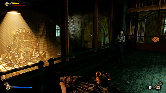 Once youve explored all the rooms use the stairs mentioned before to descend to the cellar where Chen Lins tools are being stored - Search for Chen Lins confiscated tools | Chapter 22 - Bull House Impound - Chapter 22 - Bull House Impound - BioShock Infinite Guide